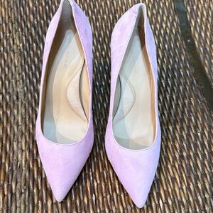 Lavender suede 3” heel pumps NWT